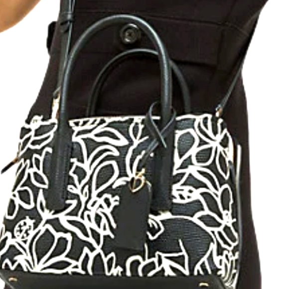 Kate Spade Margaux Embossed Scribble   Floral Satchel - Picture 3 of 11